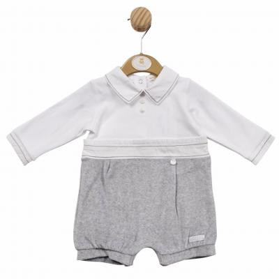 Mintini MB5433  MB5433-G Two Tone Romper (3-12 months)