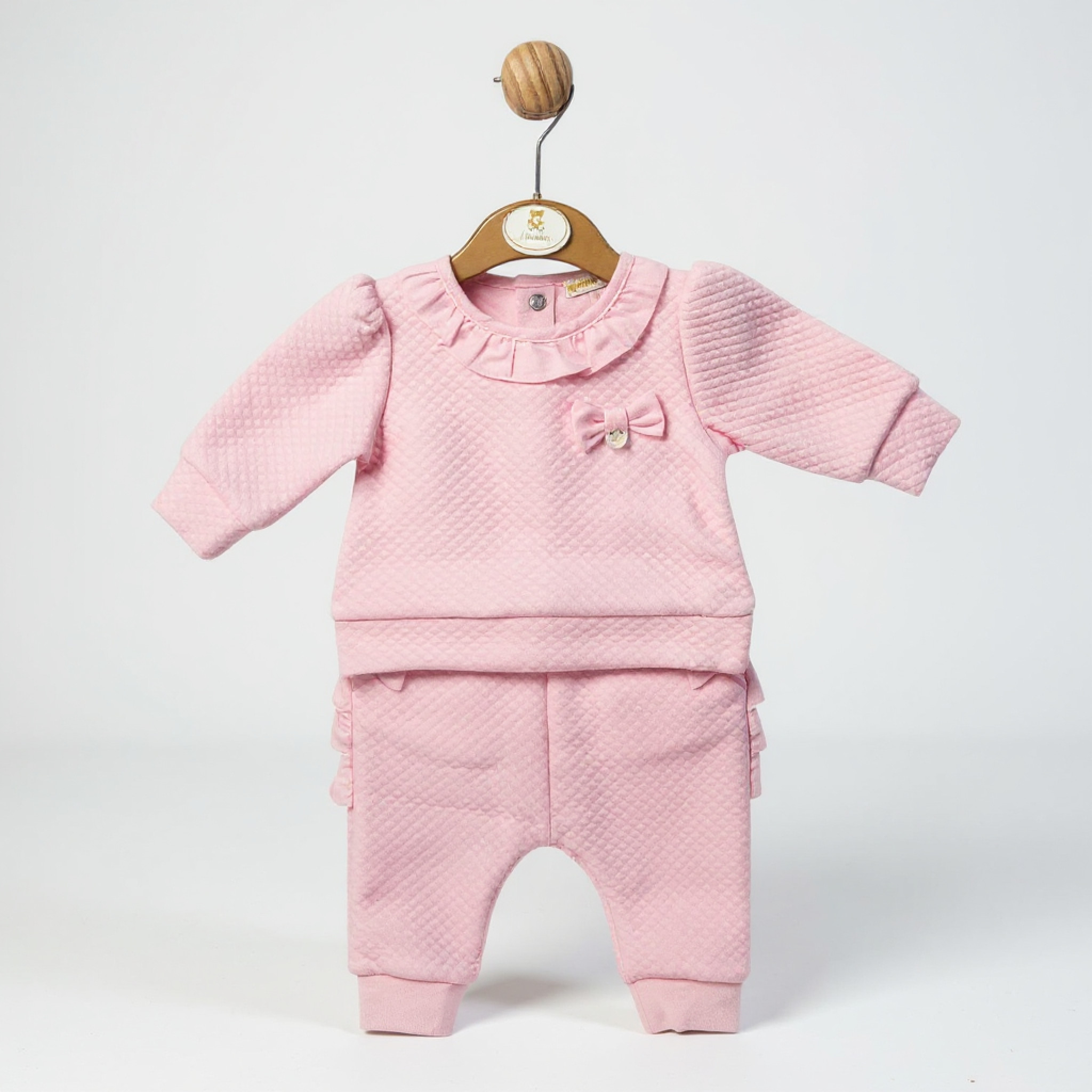 Mintini MB5521 MB5521P Diamond Frill Jog Set (3-9 months)