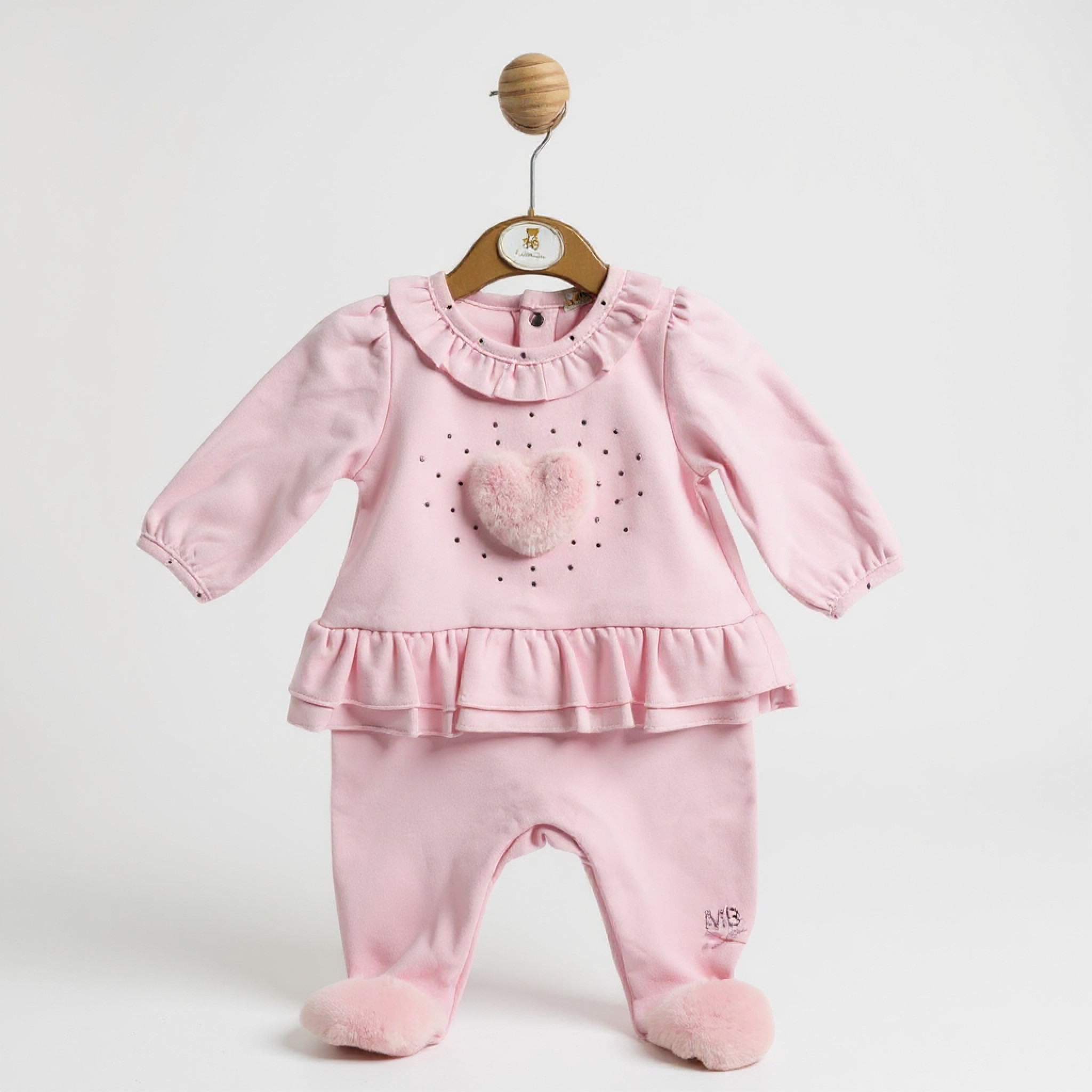 Mintini MB5536 505690120203 MB5536P Fluffy Heart All In One (1-6 months)