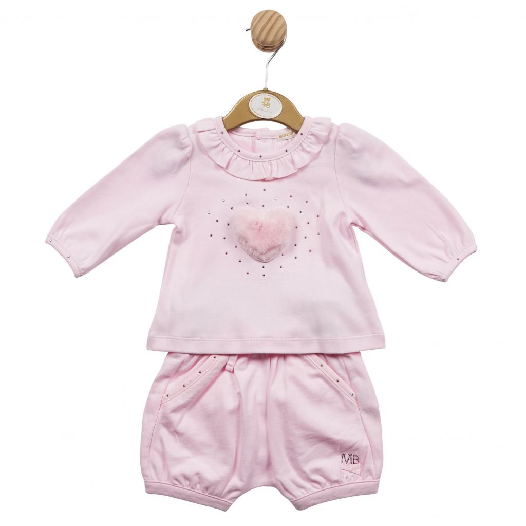 Mintini MB5538  MB5538 Fluffy Heart Bloomer Set (3-9 months)
