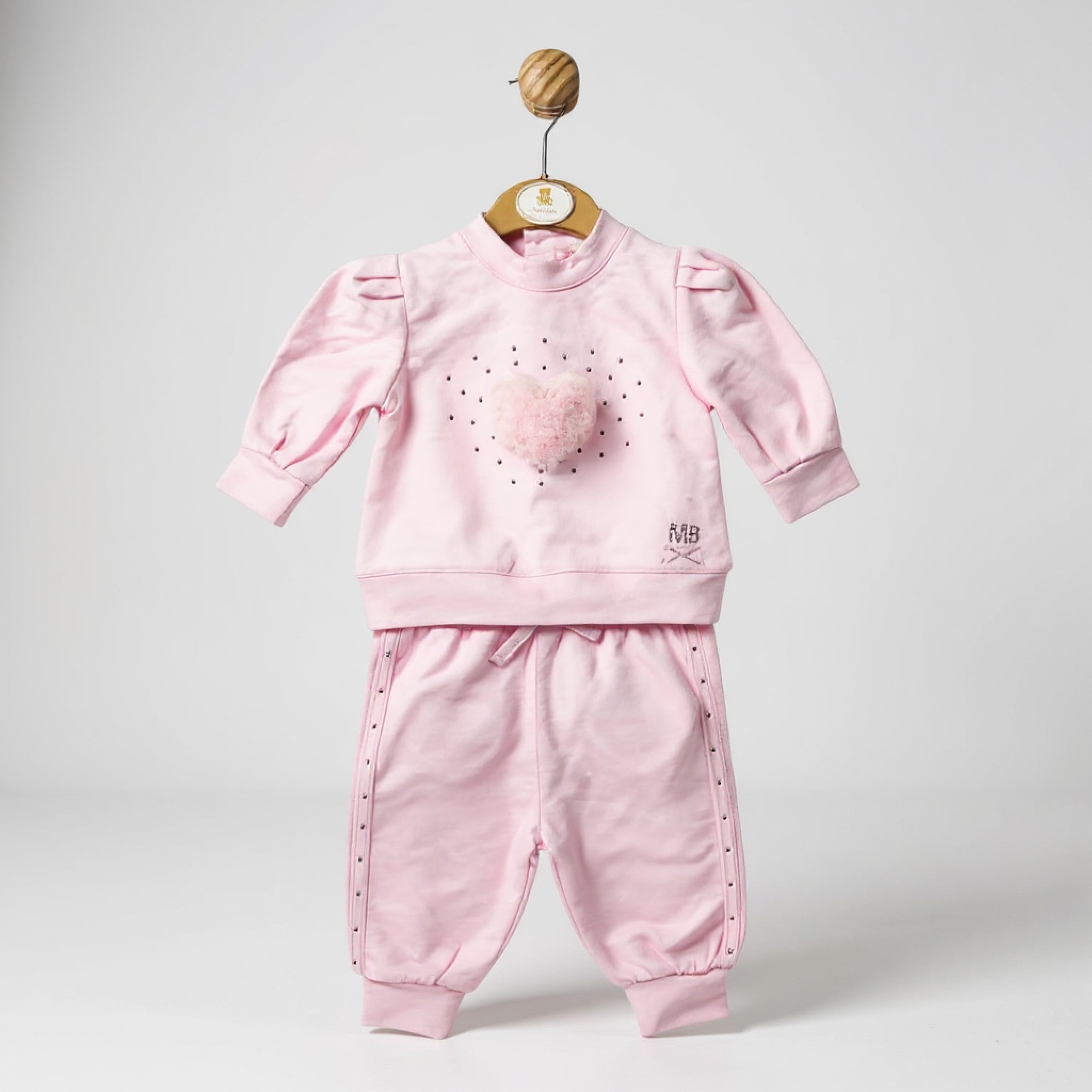 Mintini MB5541A  MB5541AP Fluffy Heart Jog Set (12-24 months)