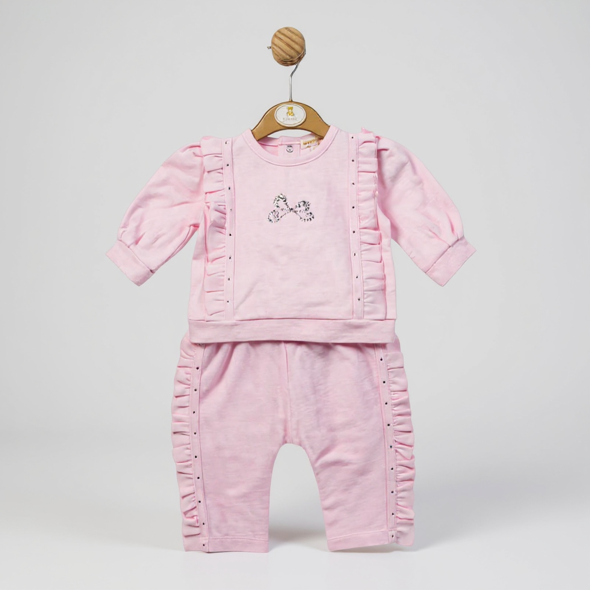 Mintini MB5547P Diamante Frill Jog Set (3-9 months)