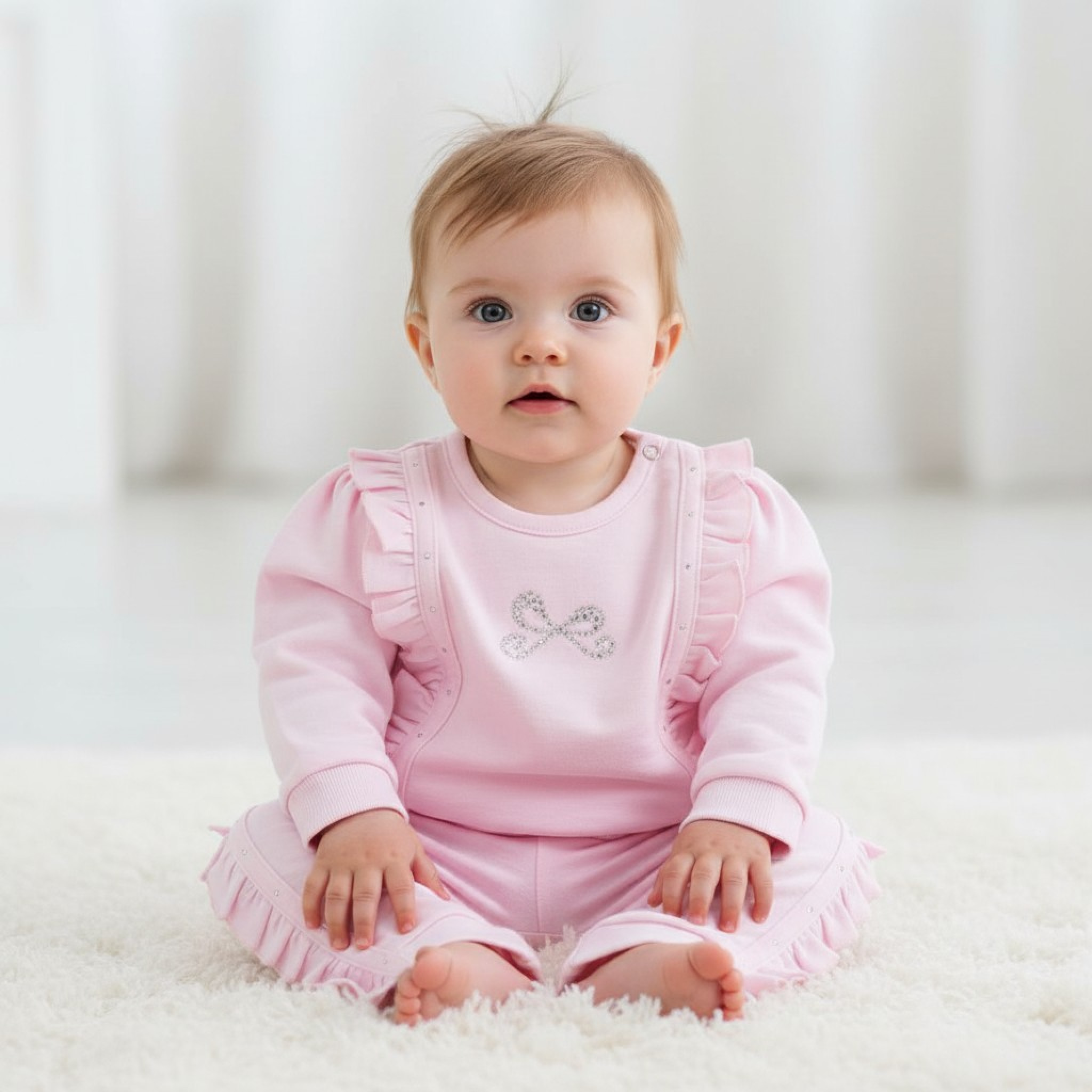 Mintini   MB5547 Diamante Frill Jog Set (3-9 months)