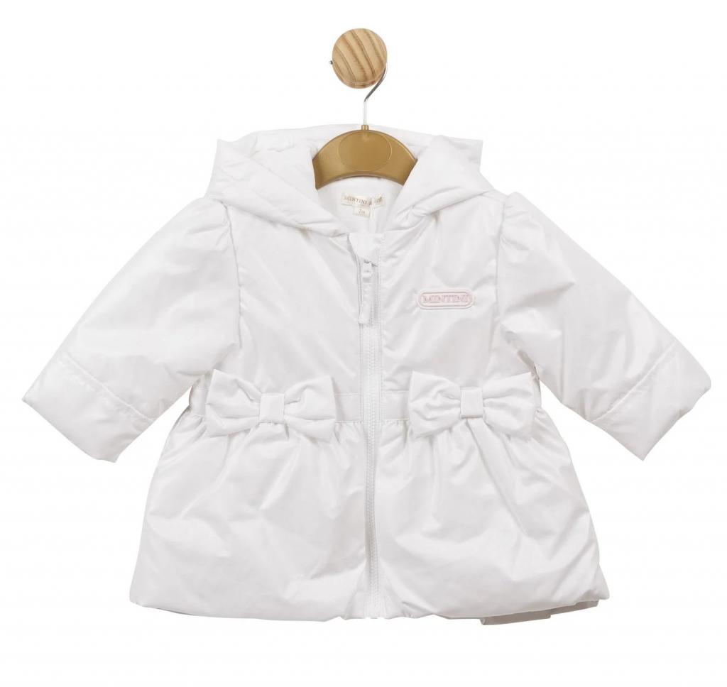 Mintini MB5607A 5056590122702 MB5607A White "Bow and Frills" Summer Padded Coat (12-24m)