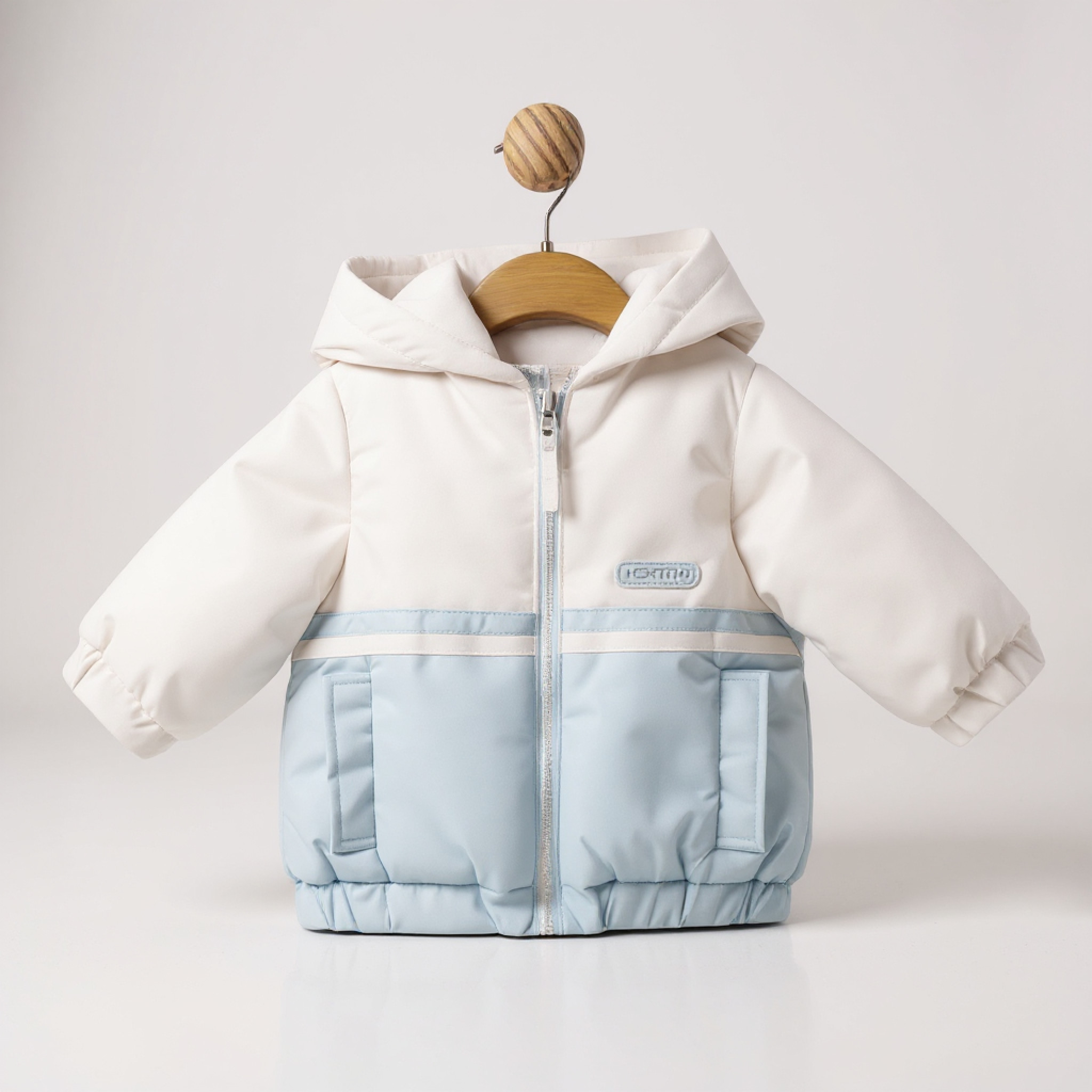 Mintini MB5611 5056590122948 MB5611W Block Coloured Padded Coat (3-9 months)