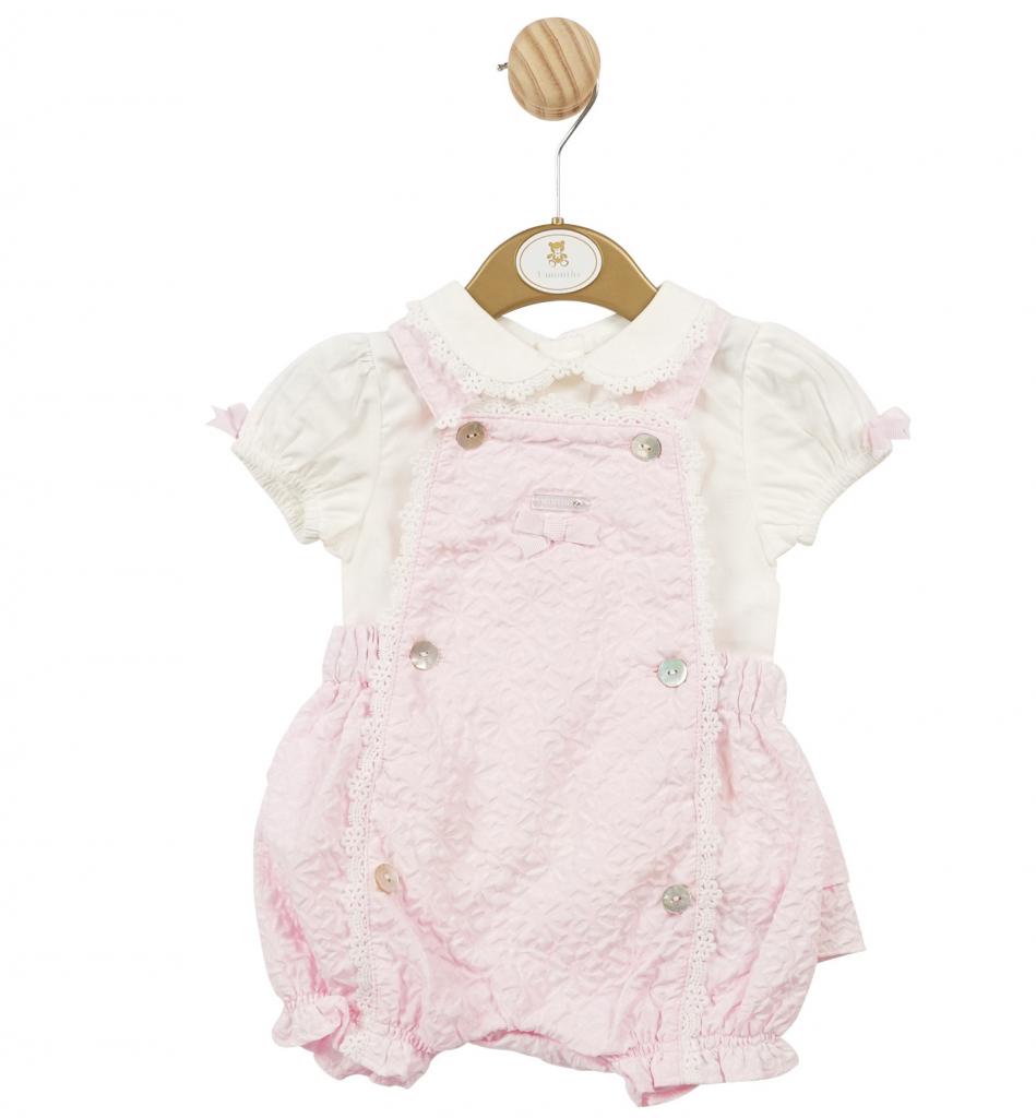 Mintini MB5623A  MB5623A Floral Bloomer Dungaree Set (12-24 months)