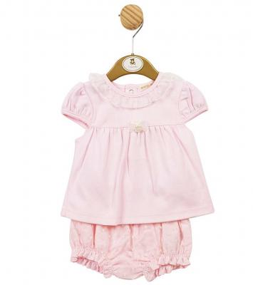 Mintini MB5654 5056590124782 MB5654P Smocked and Dotty Bloomer Set (3-9 months)
