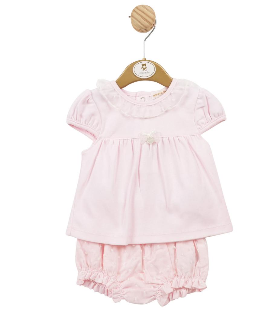 Mintini MB5654 5056590124782 MB5654 Smocked and Dotty Bloomer Set (3-9 months)