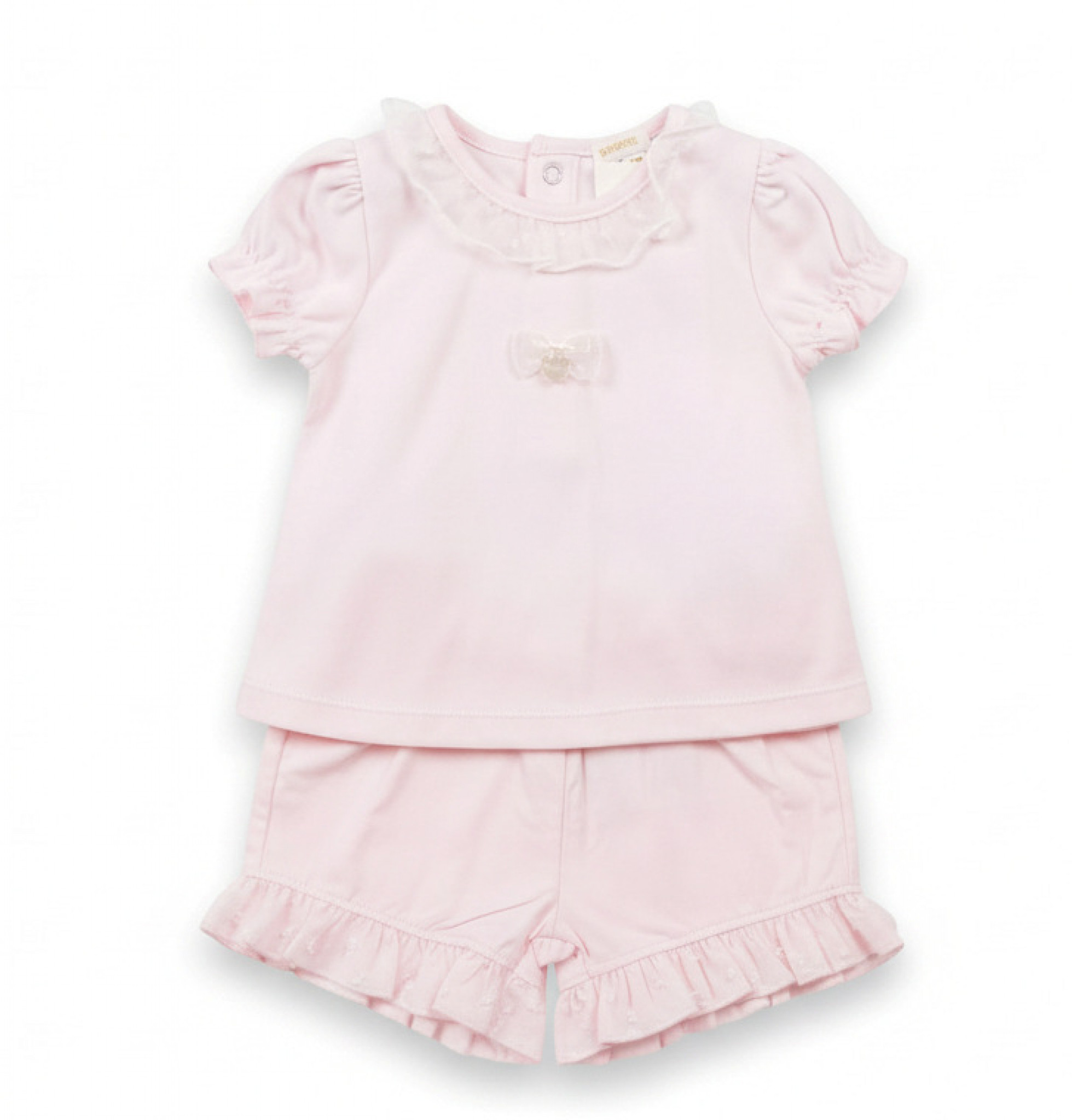 Mintini MB5657 5056590124904 MB5657P Smocked and Dotty Shorts Set (3-9 months)