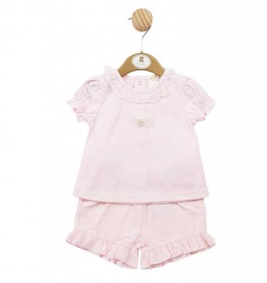Mintini MB5657 5056590124904 MB5657P Smocked and Dotty Shorts Set (3-9 months)