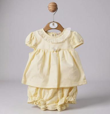 Mintini MB5663 5056590125093 MB5663Y Smocked and Dotty Bloomer Set (3-9 months)