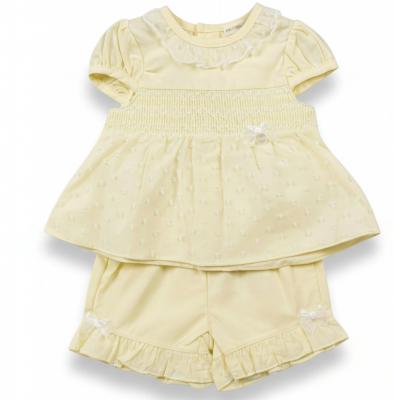 MB5666Y  Smocked and Dotty Shorts Set  (3-9 months)