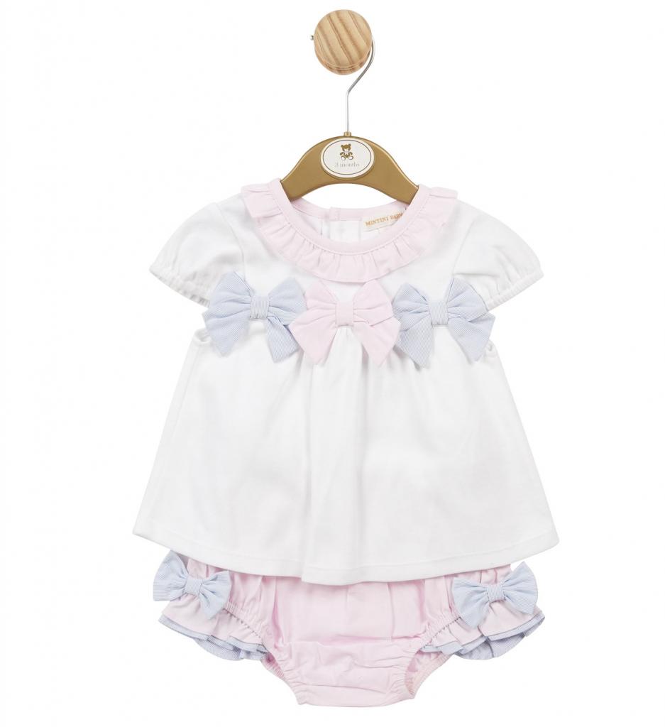 Mintini MB5695  MB5695 "Frills and Bows" Bloomer Set (3-9 months)