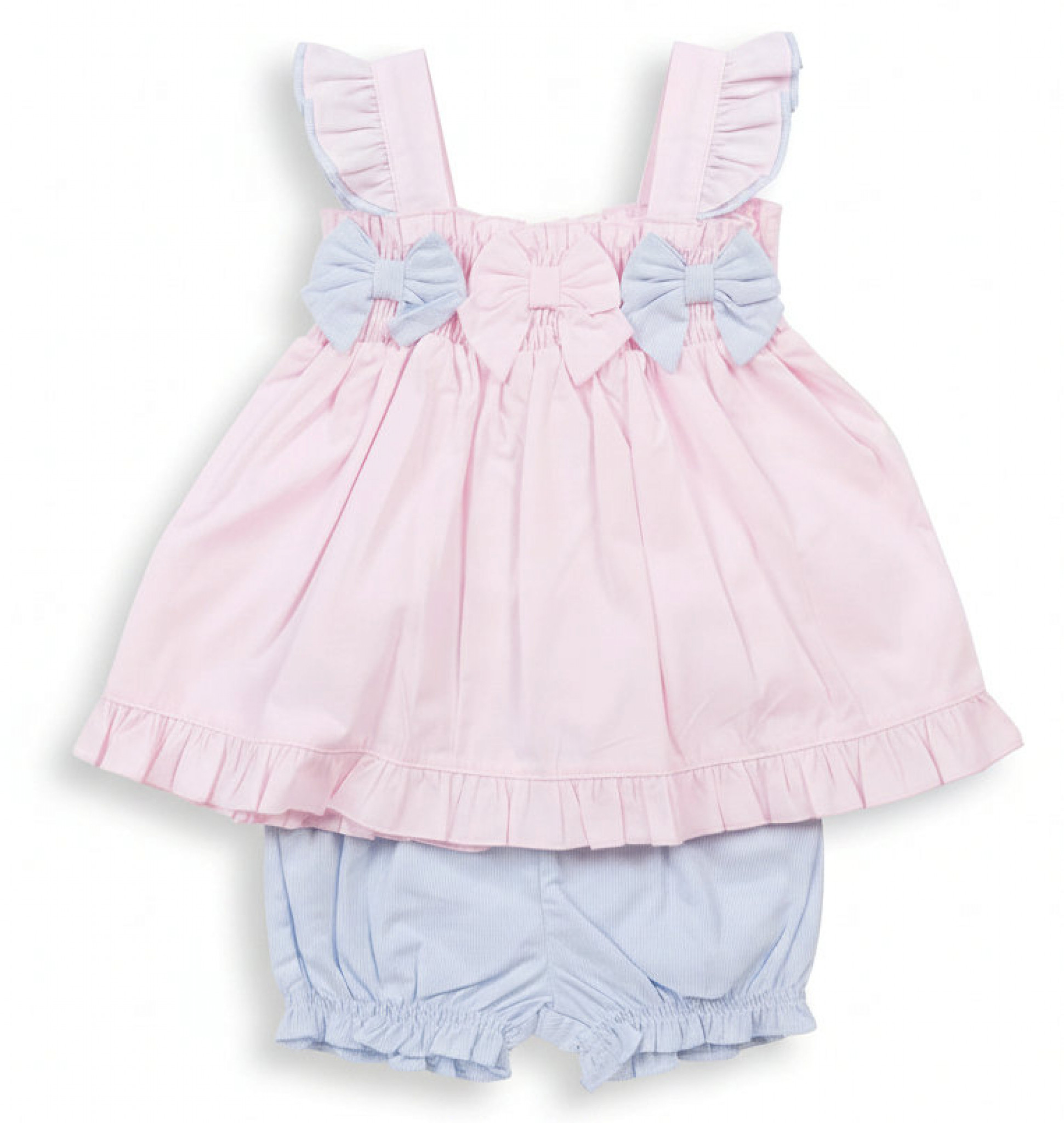 Mintini MB5696 * MB5696 "Frills and Bows" Bloomer Shorts Set (3-9 months)