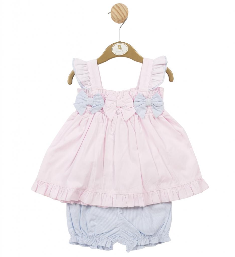 Mintini MB5696  MB5696A "Frills and Bows" Bloomer Shorts Set (12-24 months)