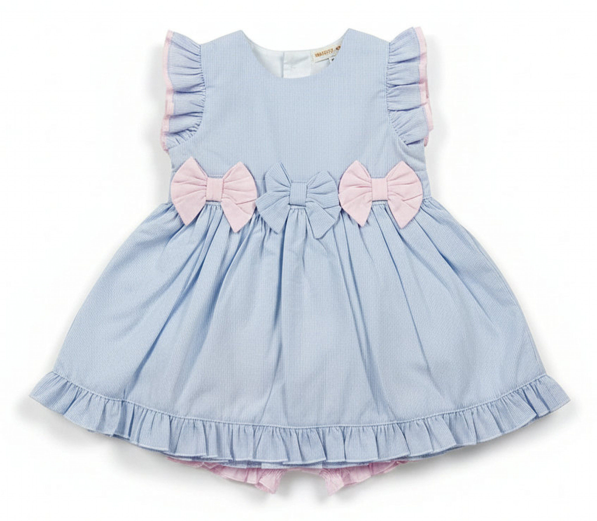 Mintini MB5698  MB5698 "Bows and Frills" Dress Set (3-9 months)