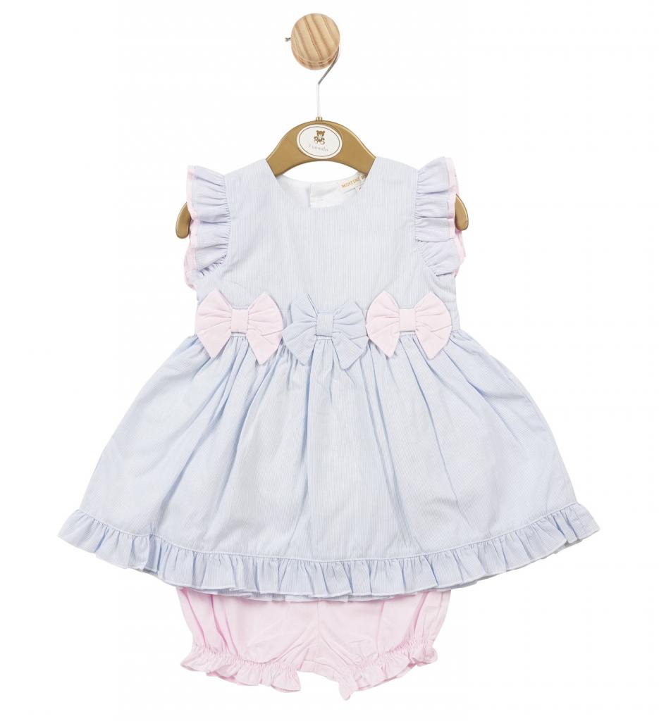 Mintini MB5698  MB5698 "Bows and Frills" Dress Set (3-9 months)