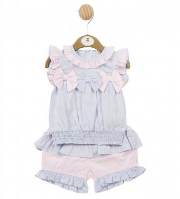 Mintini MB5699  MB5699P "Bows and Frills" Shorts Set (3-9 months)