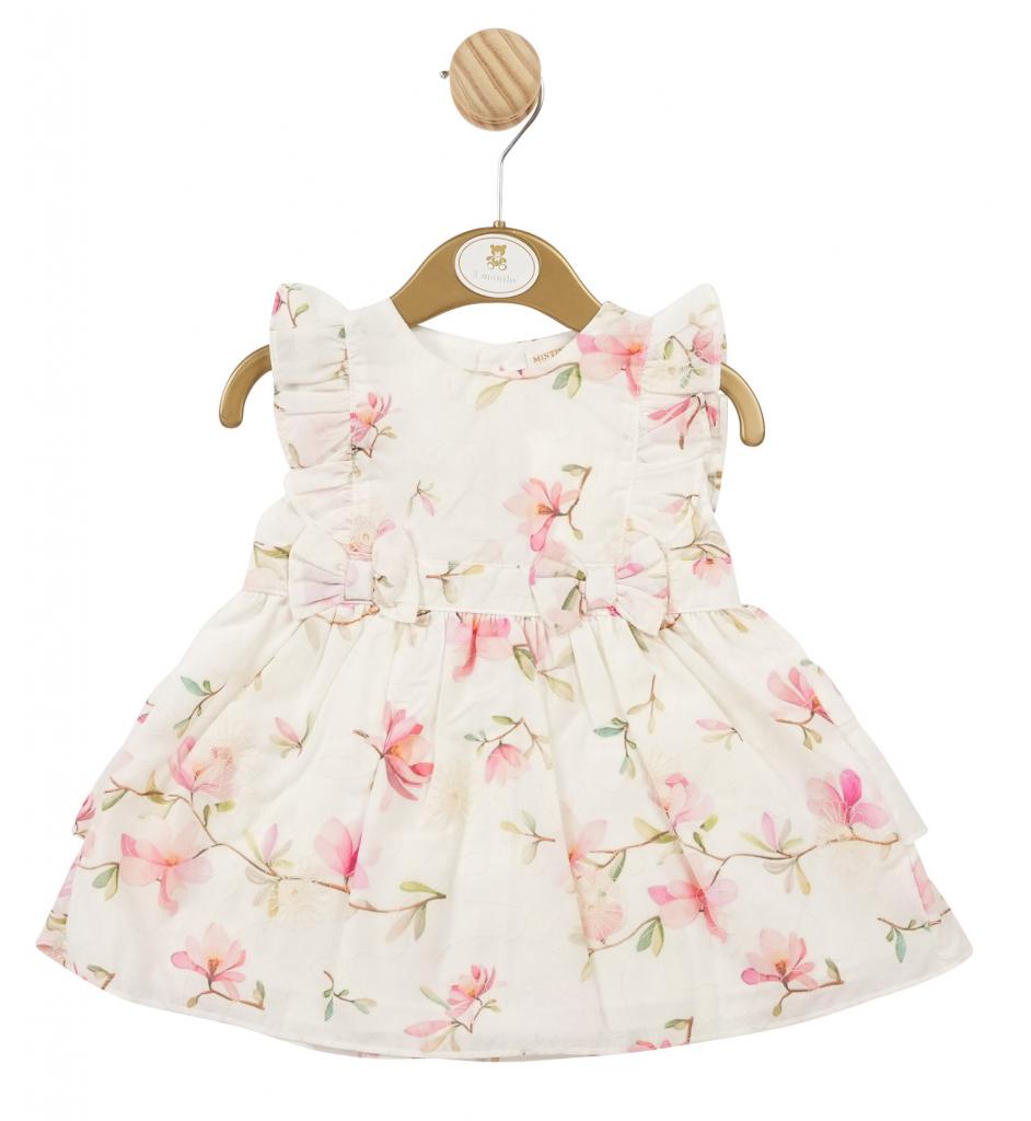 Mintini MB5705 5056590126465 MB5705 Floral "Frills and Bows" Dress (3-9 months)