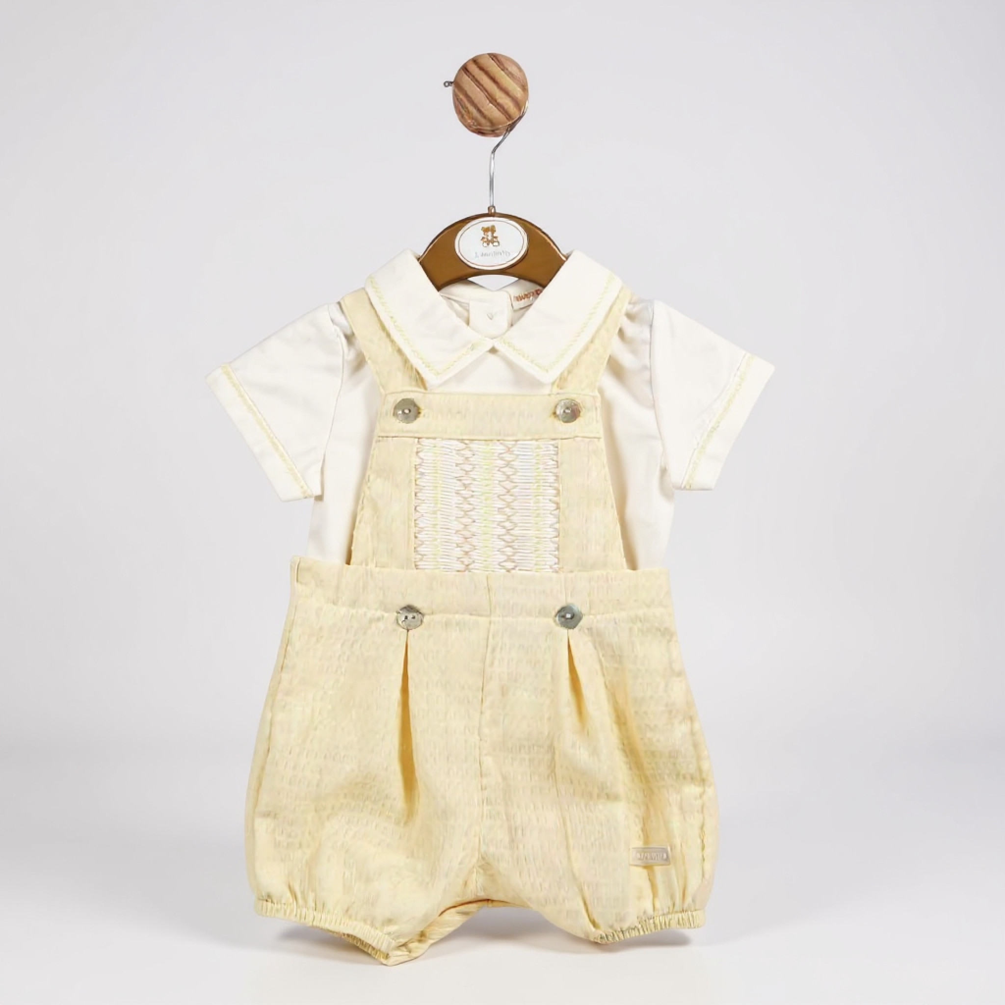 Mintini MB5748  MB5748 Smock Short Dungaree Set (3-9 months)