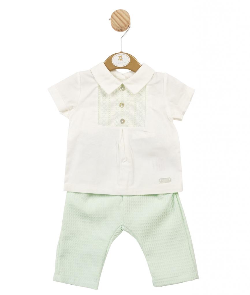 Mintini MB5757 5056590128711 MB5757 Smocked Waffle Trouser Set (3-9 months)