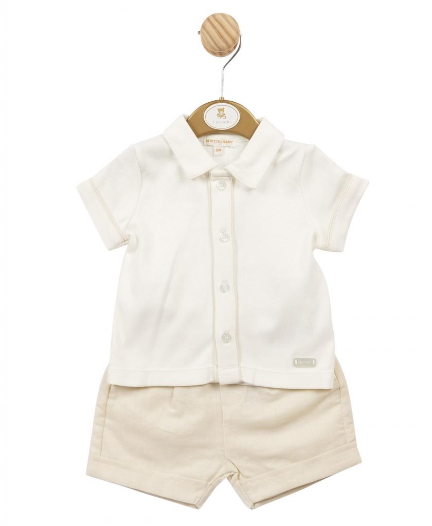 Mintini M5762 5056590128957 MB5762 Shirt and Linen Shorts (3-9 months)
