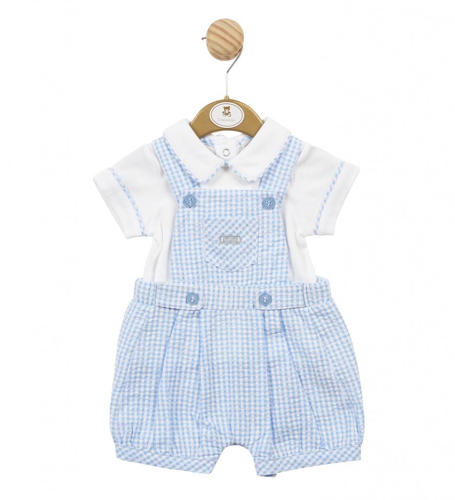 Mintini MB5764A  MB5764A Gingham Bloomer Dungaree Set (12-24months)