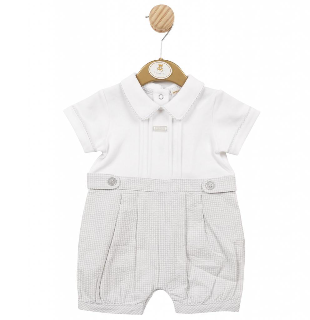 Mintini MB5771  MB5771 Checked Romper (3-12 months)