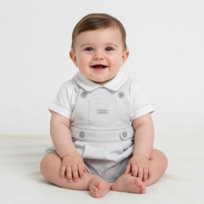 MB5772G  Checked Bloomer Dungaree Set  (3-9 months)