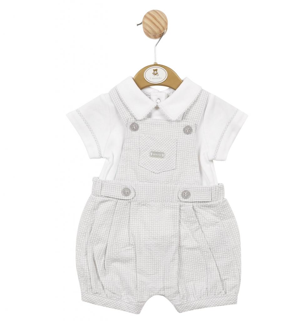 Mintini MB5772  MB5772 Checked Bloomer Dungaree Set (3-9 months)