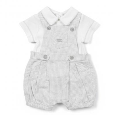 Mintini MB5772  MB5772G Checked Bloomer Dungaree Set (3-9 months)