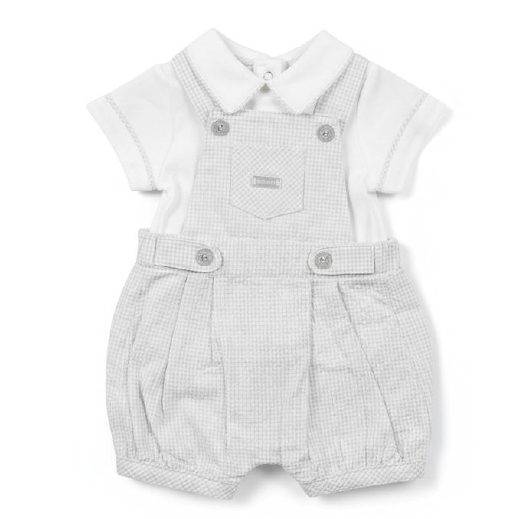 Mintini MB5772  MB5772 Checked Bloomer Dungaree Set (3-9 months)