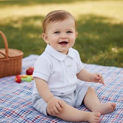 MB5775-G  Check Shorts Set  (3-9 months)