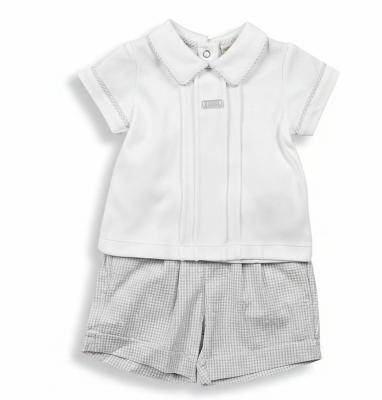 MB5775G  Check Shorts Set  (3-9 months)