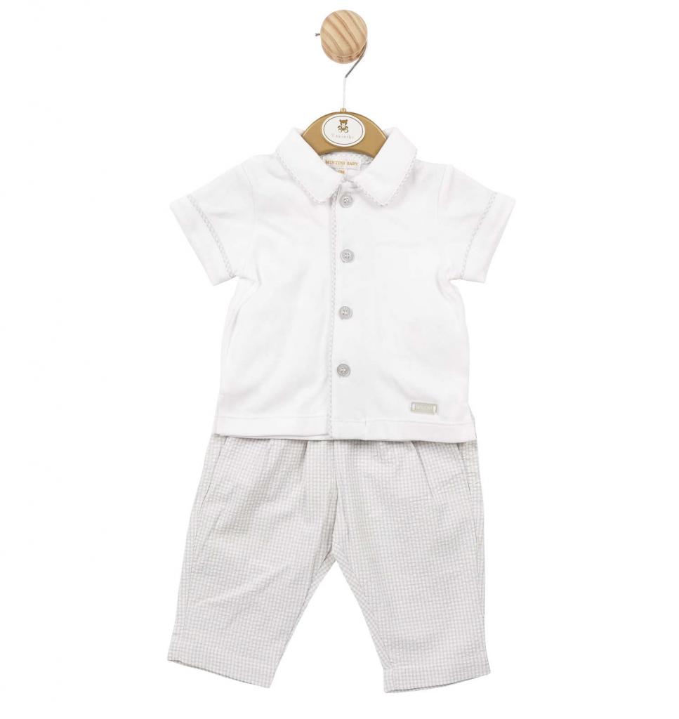 Mintini MB5777A  MB5777A Shirt and Gingham Trousers (12-24 months)
