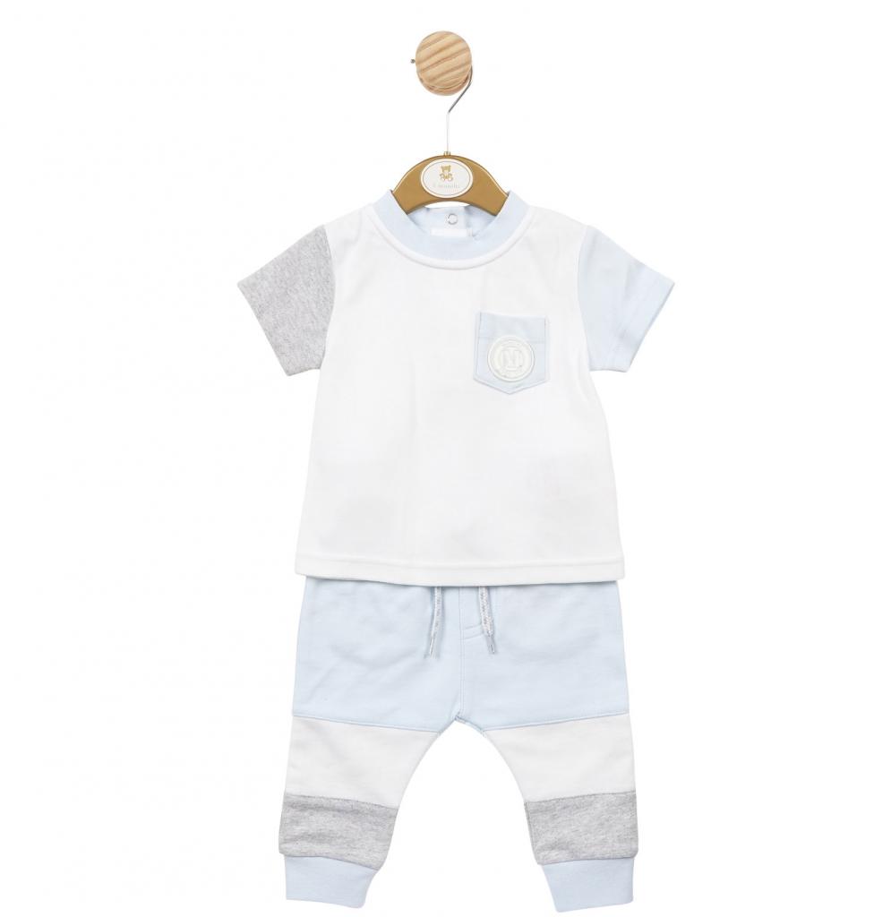 Mintini MB5792A  MB5792A Sky Colour Block Trousers Set (12-24 months)