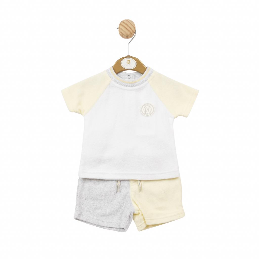Mintini MB5800A 5056590130721 MB5800A Colour Block Towelling Shorts Set (12-24 months)