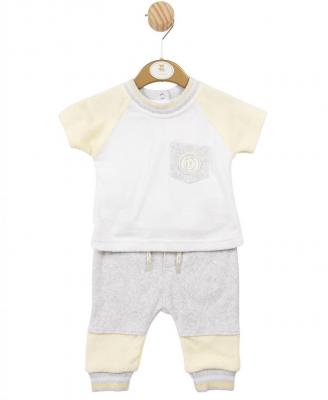 Mintini MB5802A 5056590130844 MB5802-A Colour Block Towelling Jog Set (12-24 months)