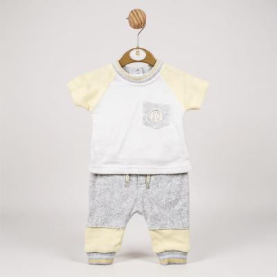 Mintini MB5802A 5056590130844 MB5802A Colour Block Towelling Jog Set (12-24 months)