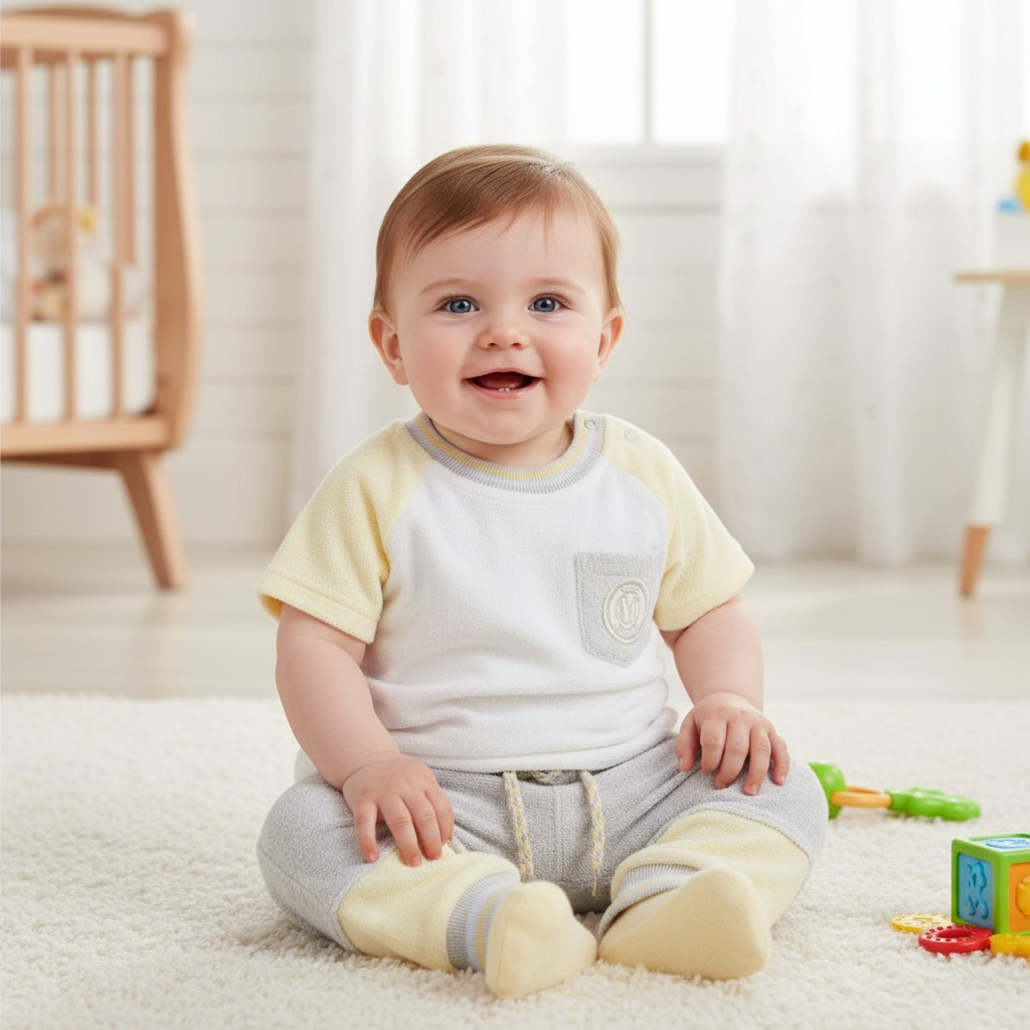 Mintini MB5802 5056590130813 MB5802 Colour Block Towelling Jog Set (3-9 months)