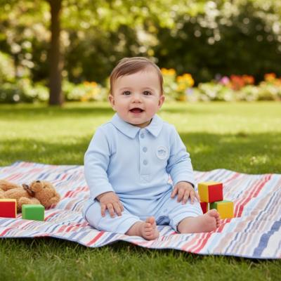 MB5805-S  Pique "Car" Romper  (1-9 months)