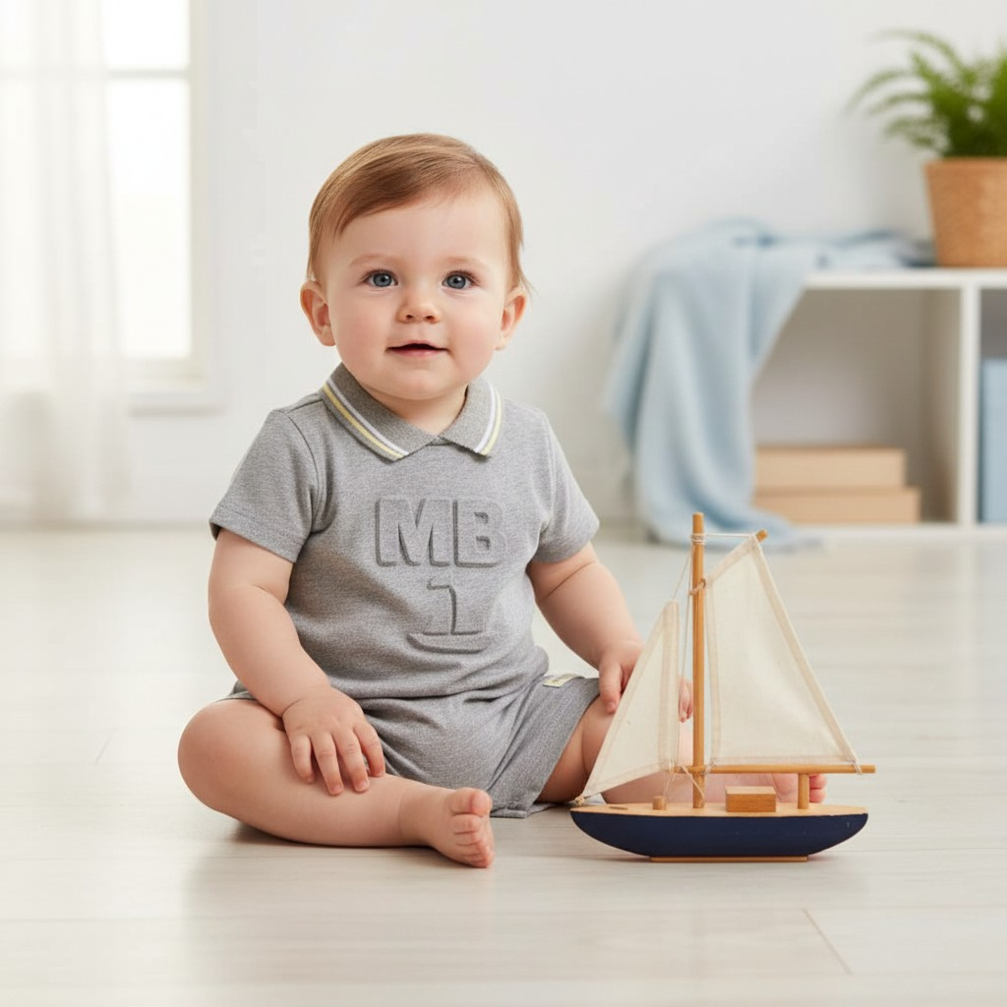 Mintini MB5846 5056590131650 MB5846G "MB Boat" Romper (3-9 months)