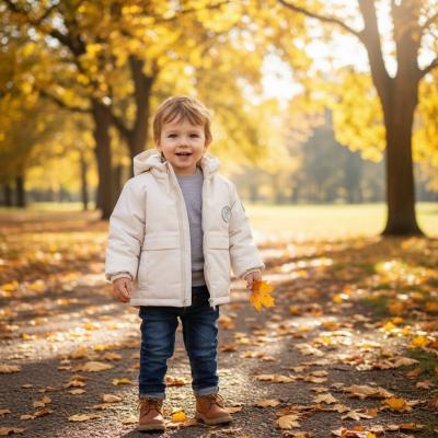 MB5901A White Hooded Winter Coat (12-24 months)