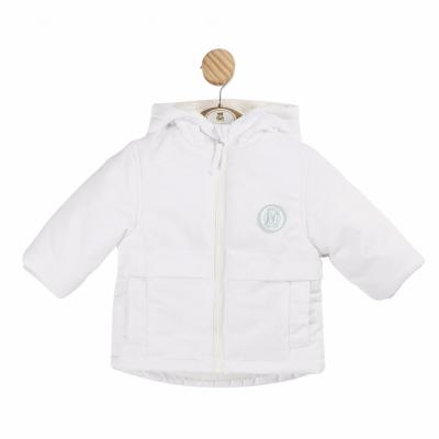 Mintini MB5901B  MB5901B White Hooded Coat (3-5 Years)