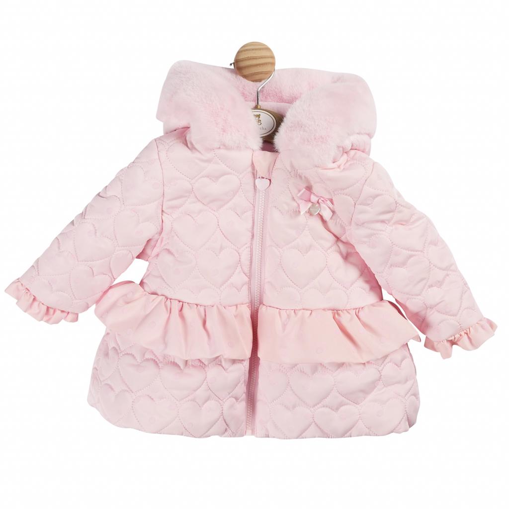 Mintini MB5919  MB5919 Pink "Hearts and Frills" Coat (3-9 months)