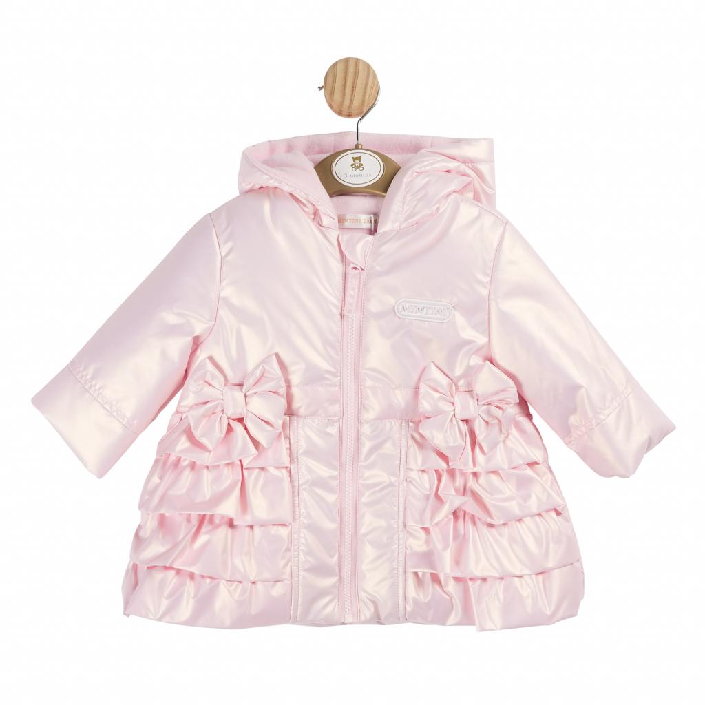 Mintini MB5926B  MB5926B Pink Pearlised "Bows and Frills" Coat (3-5 years)