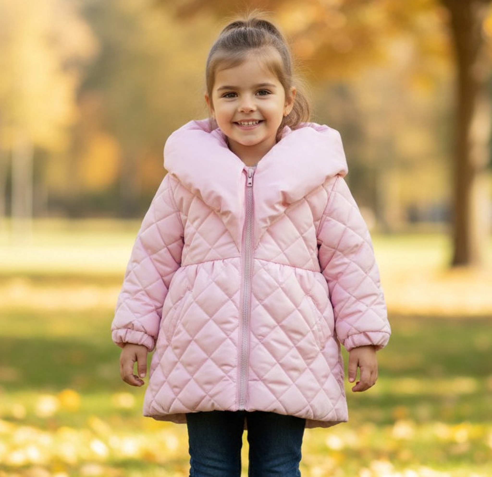 Mintini MB5928B  MB5928B Pink Quilted Winter Coat (3-5 years)