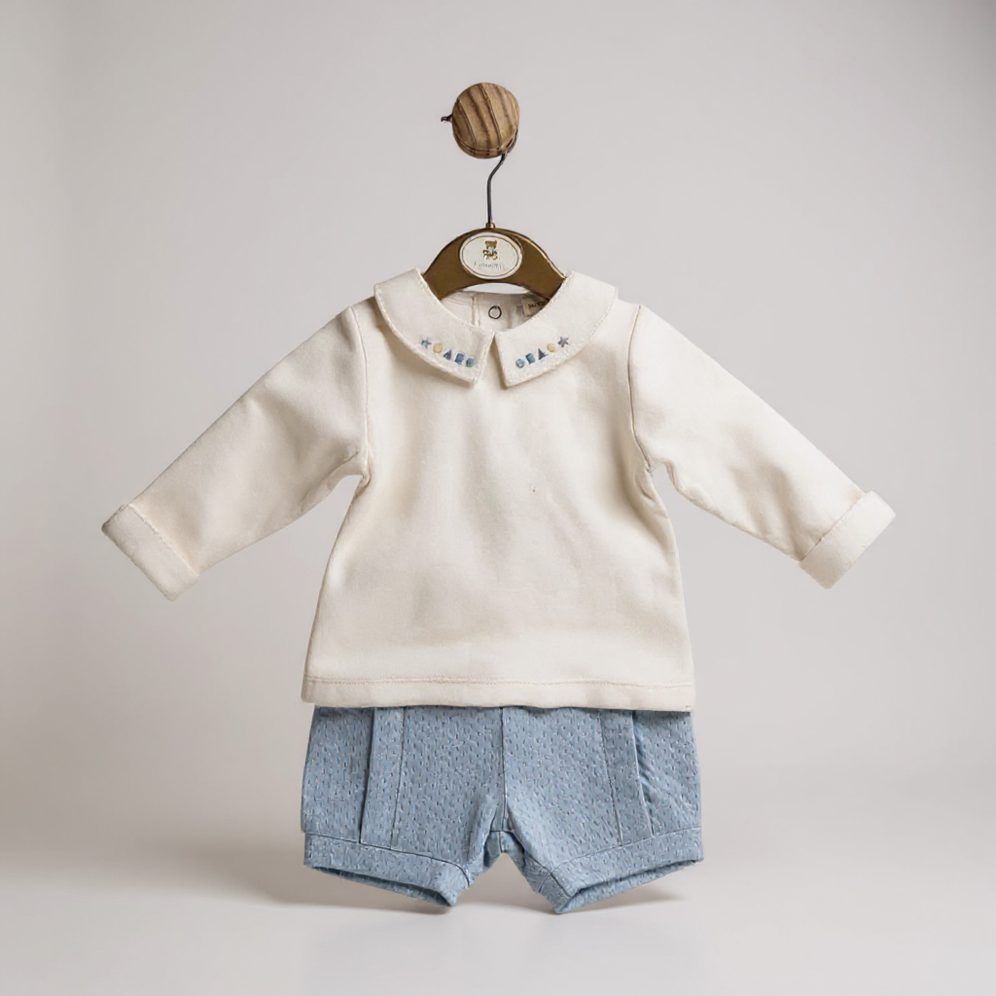 Mintini MB5975  MB5975 Pointelle Shorts Set (3-9 months)