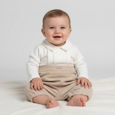 MB6002B  Warm Lined Baby Cord Romper  (3-12 months)