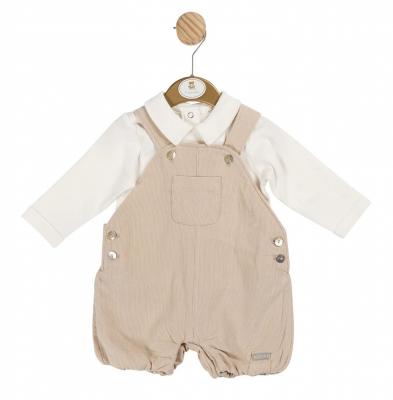 Mintini MB6003A MB6003A Warm Lined Baby Cord Short Dungaree Set (12-24 months)